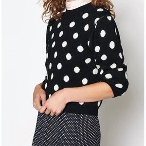 Joie - Brettina B Polka Dot Wool Crew Neck Sweater